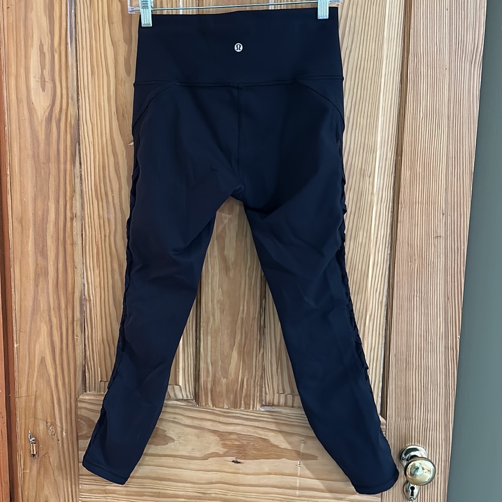 Lululemon High Times Rhythm Leggings High Waisted Black ~ 8 - Picture 4 of 11
